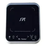 SPT 1650W Single Burner Induction Cooktop with 3.5L Stainless Steel Pot and Glass Lid, Black & Silver thumbnail 1