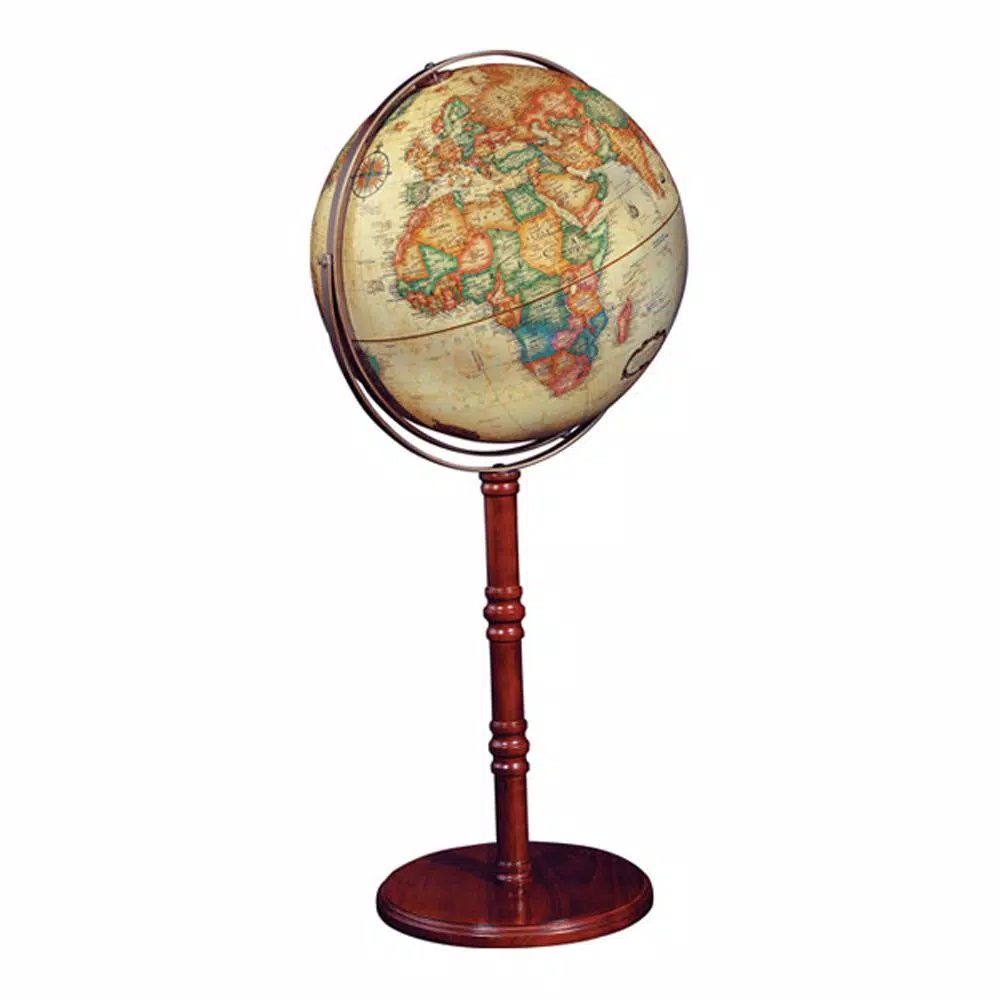 Replogle Commander II 16 in. Standing Floor Globe with Wood Base