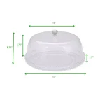 Mind Reader 10 in. Clear Diamond Acrylic Cake Stand with Cover, Elegant Dessert Display Tray thumbnail 7