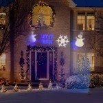 LightShow Whirl-a-Motion Snowman LED Projection Stake Light Set thumbnail 8