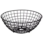 Unbranded Grid Collection Large Black Wire Fruit Bowl - Modern Steel Countertop Organizer thumbnail 1
