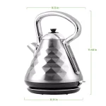 Ovente Cleo Collection 1.7L Electric Kettle, 1500W Stainless Steel Tea Kettle with Auto Shut-Off thumbnail 2