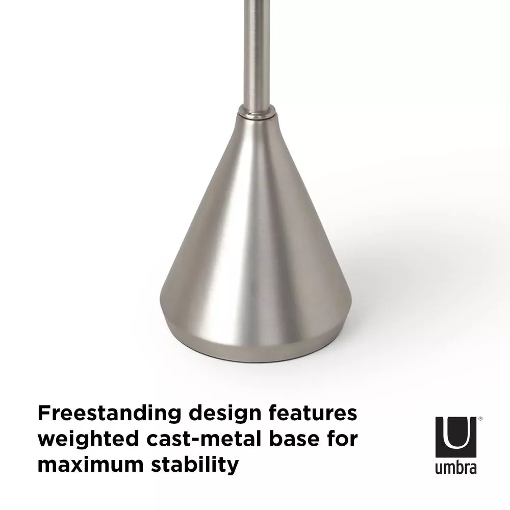 Umbra Pinnacle Freestanding Toilet Paper Holder, Brushed Nickel