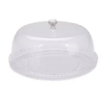 Mind Reader 10 in. Clear Diamond Acrylic Cake Stand with Cover, Elegant Dessert Display Tray thumbnail 1