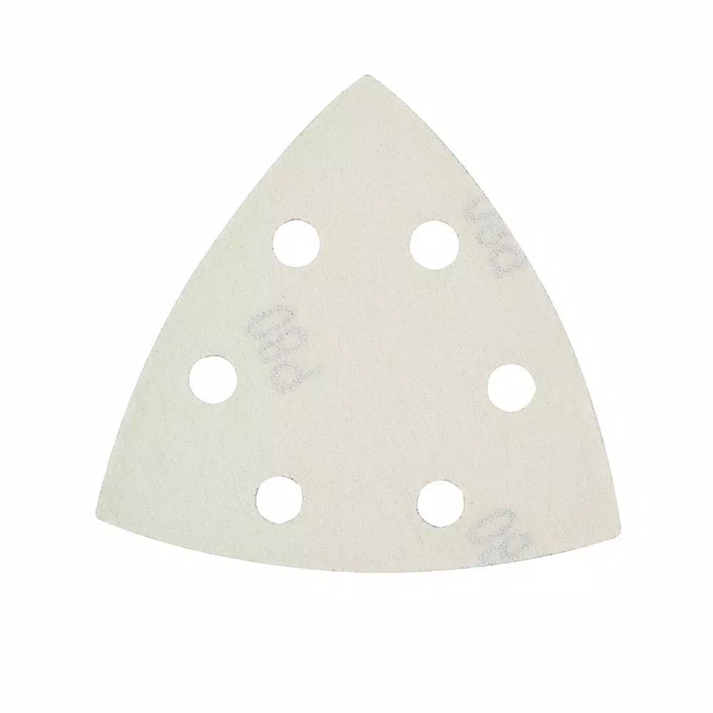 Milwaukee 3-1/2 in. 80-Grit Triangle Sandpaper for Oscillating Multi-Tools, OPEN-LOK Universal Fit (6-Pack)