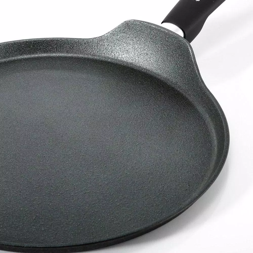 KOCH SYSTEME CS CS KOCHSYSTEME Munster 11 in. Black Forged Aluminum Nonstick Crepe Pan