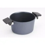 Woll Diamond Lite Induction 3.2 Qt. Cast Aluminum Nonstick Stock Pot with Glass Lid, Gray thumbnail 2