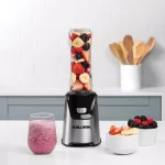 Kalorik Personal Blender, 400-Watt Single Speed Stainless Steel Blender with 2 Tritan 20 oz. Bottles thumbnail 8
