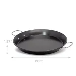 Ecolution Sol 20 in. Carbon Steel Nonstick Paella and Grill Pan, Black thumbnail 2