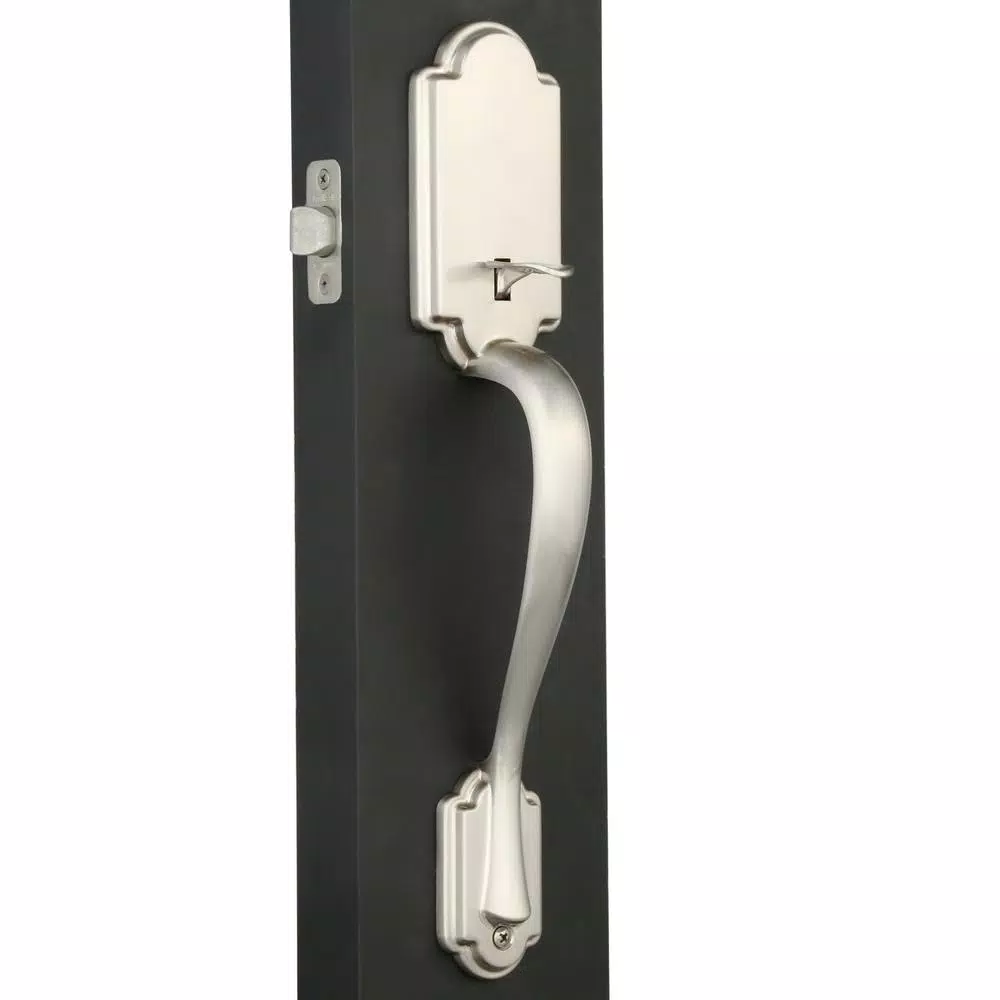 Kwikset Arlington Satin Nickel Entry Door Lever, Right-Handed, Handleset Only