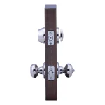Copper Creek Colonial Polished Stainless Steel Entry Door Knob and Deadbolt Combo Lockset thumbnail 3