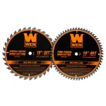 WEN 10 in. Carbide-Tipped Woodworking Saw Blade Set, 32-Tooth & 60-Tooth (2-Pack) thumbnail 1