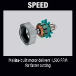 Makita 12V MAX CXT Lithium-Ion 3-3/8 in. Cordless Circular Saw (Tool-Only) thumbnail 8