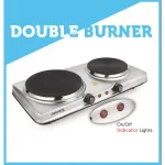 Courant 1700W Double Burner Electric Hot Plate with Stainless Steel Design and Dual Temperature Controls thumbnail 4