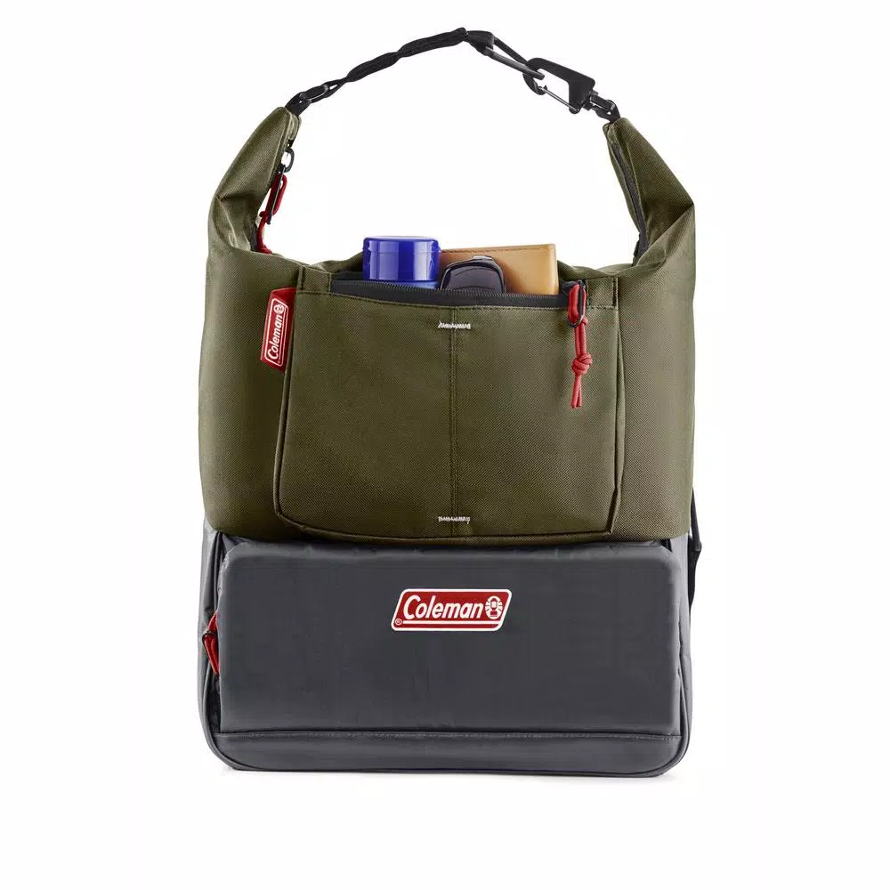 Coleman 4.5QT Convertible Can-Dispensing Backpack Cooler with Reusable Ice Packs, Olive