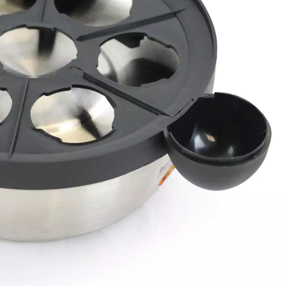 Better Chef 7-Egg Stainless Steel Egg Cooker, Silver/Black