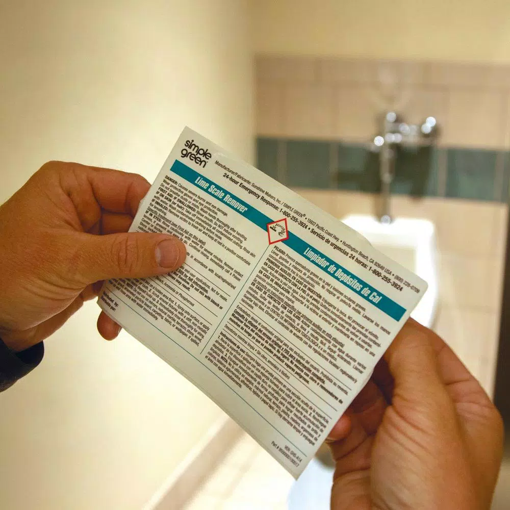Simple Green Lime Scale Remover Secondary Labels, Bilingual, 10-Pack