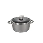 AMERCOOK ARTMARTIN 8.7 in Non-Stick Ceramic Coated Aluminum Casserole Dish with Glass Lid, Induction Compatible thumbnail 1