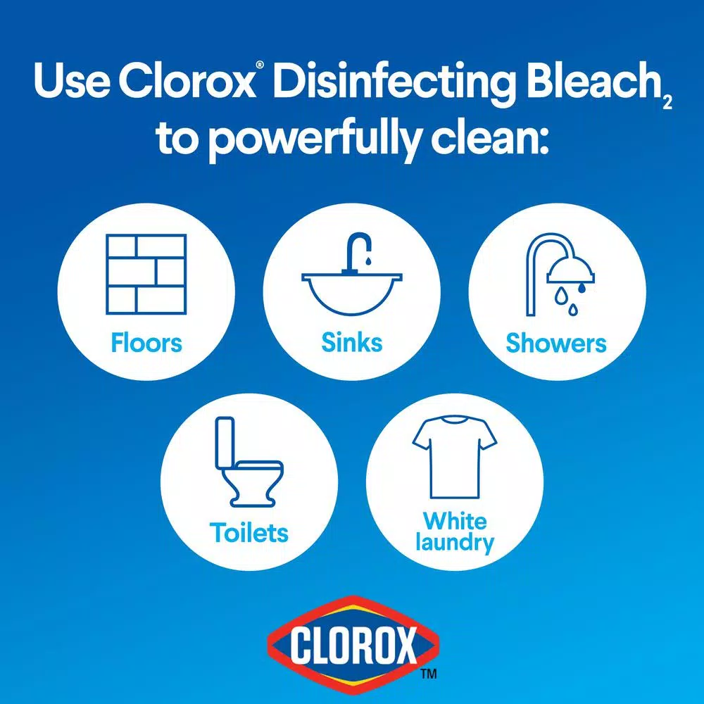 Clorox Disinfecting Bleach with CloroMax Technology, Regular Concentrated Liquid, 121 oz.