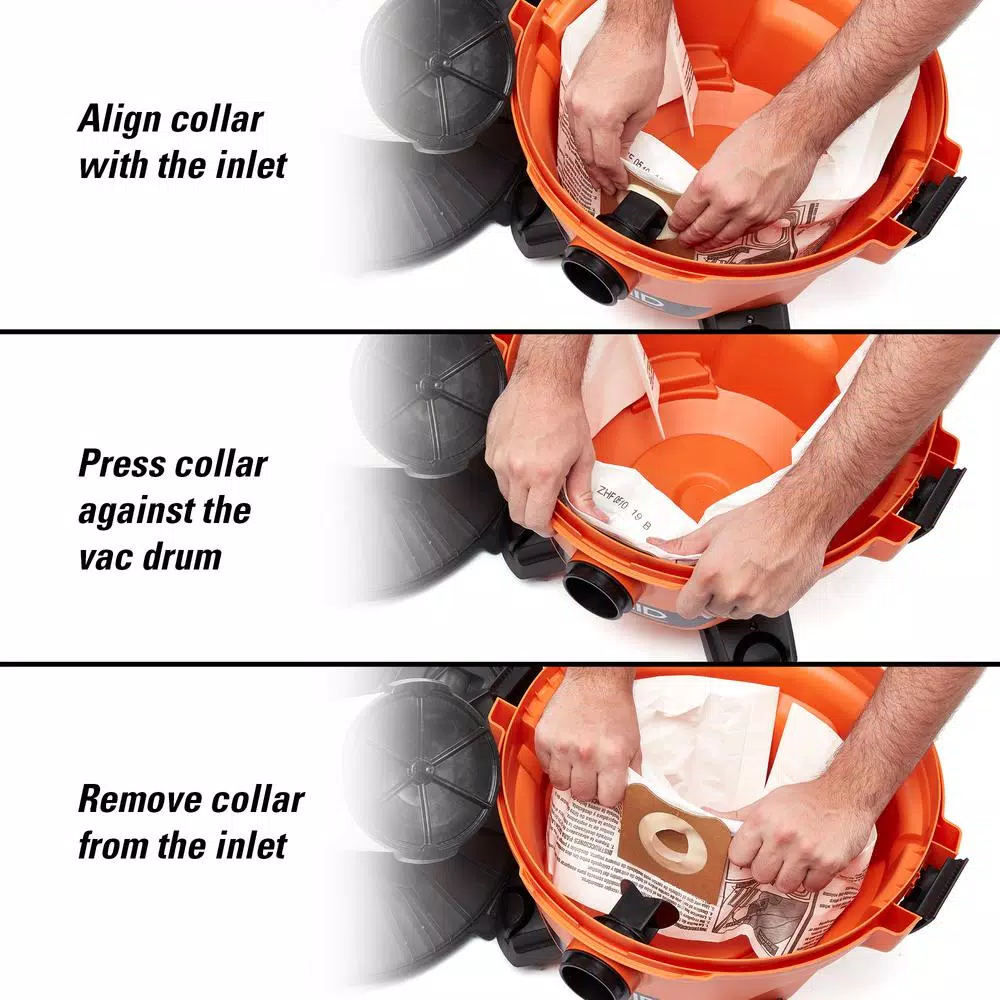 RIDGID VF3511 Filter Kit with VF3500 Fine Dust Filter and (2) VF3501 Dust Bags for 3 to 4.5 Gal. Wet/Dry Vacuums