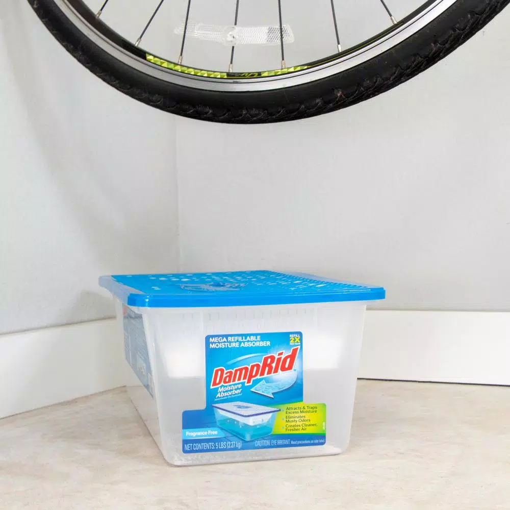 DampRid 5 lb. Refillable Moisture Absorber, Fragrance Free Dehumidifier & Odor Eliminator