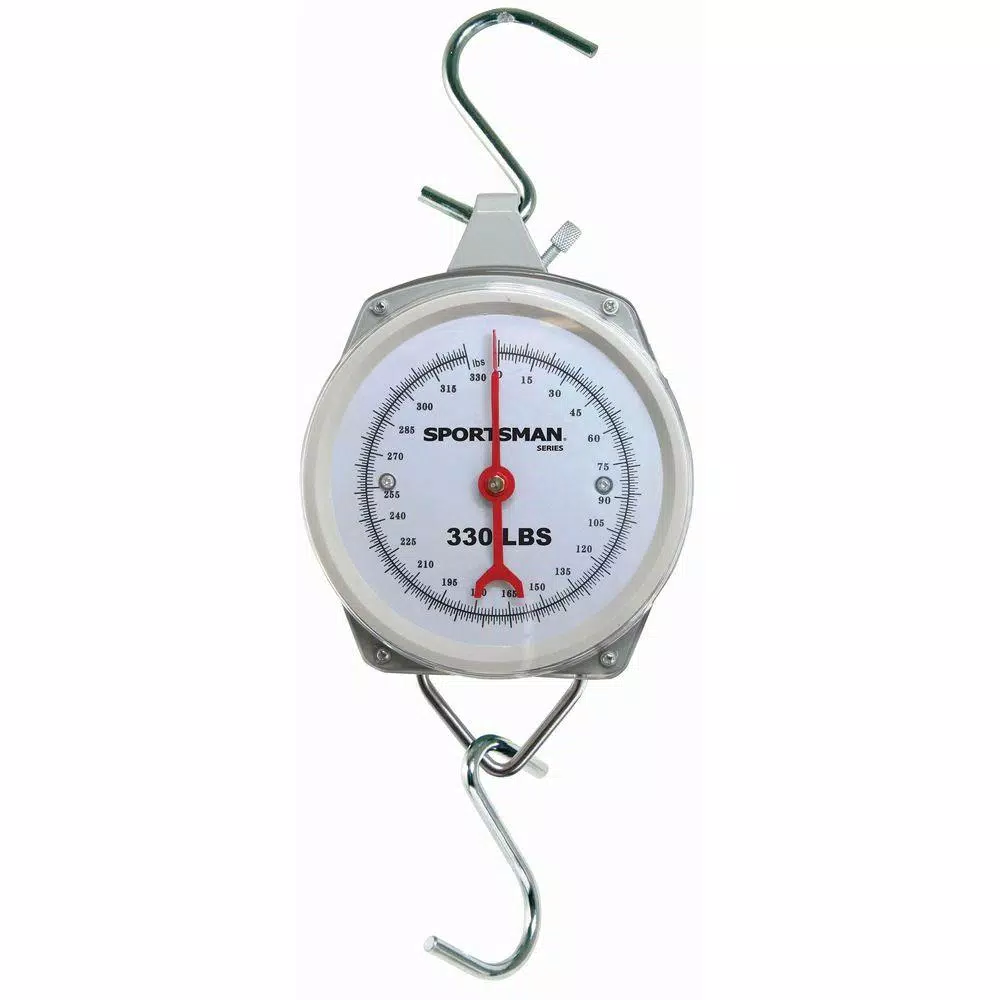 Sportsman Series 330 lb. Capacity Analog Hanging Scale with Steel Hooks