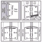 Everbilt 4 in. Solid Brass Square Corner Security Door Hinge thumbnail 2