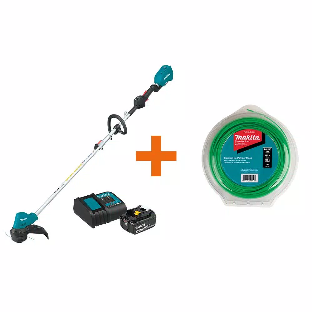 Makita 18V LXT Brushless Cordless String Trimmer Kit with 4.0 Ah Battery, Charger, and 400ft Trimmer Line