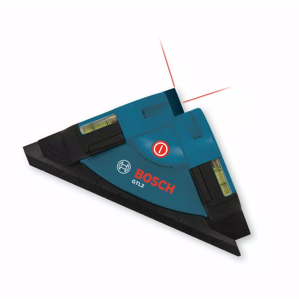 Bosch Tile Laser Square Level and GLL 2 Cross Line Laser Combo with Clamping Mount