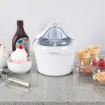 Classic Cuisine 1 Qt. Ice Cream Maker and Frozen Yogurt Machine, White thumbnail 4
