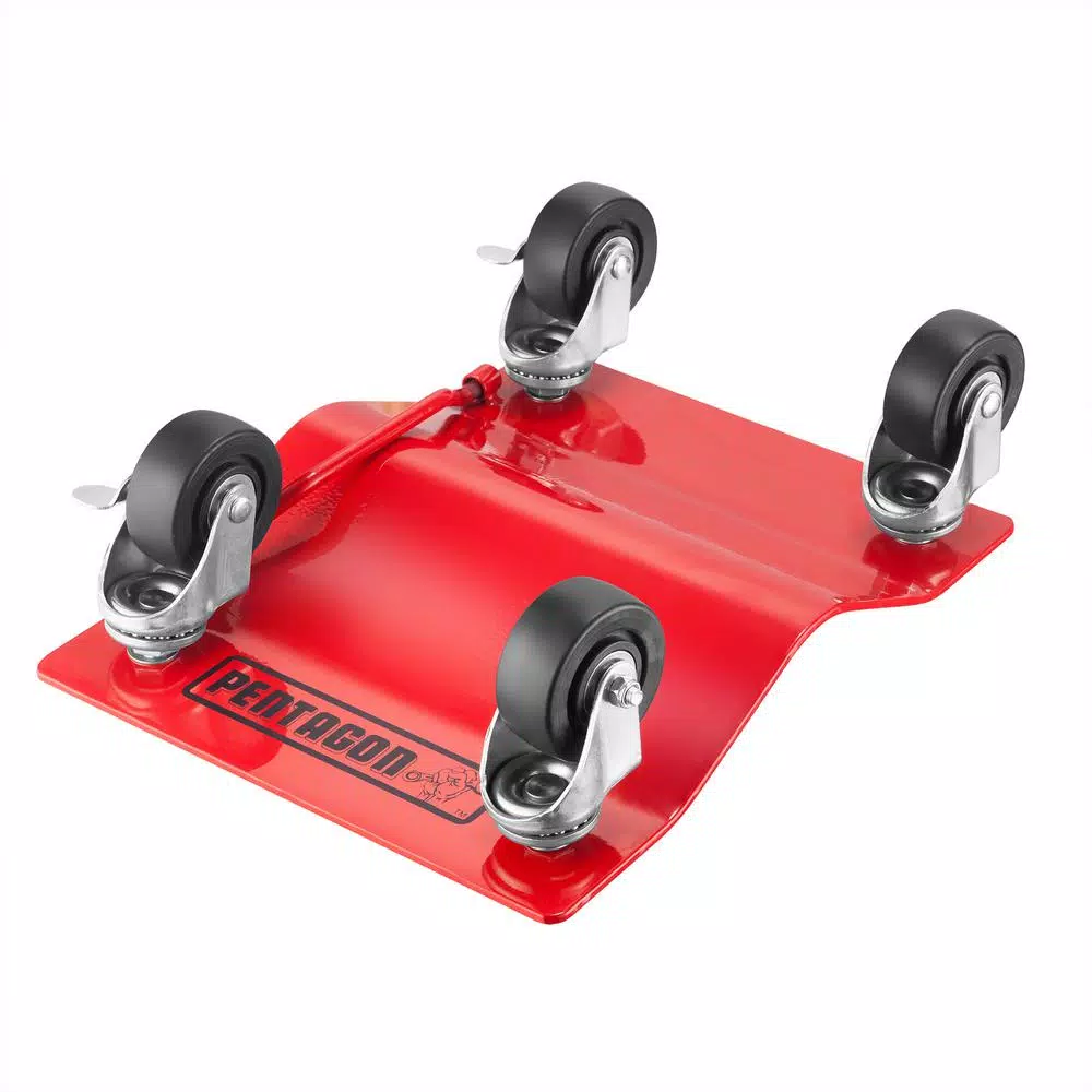 Pentagon Tool Premium Steel Car Tire Dolly 2-Pack, 3000 lb Capacity Wheel Skates