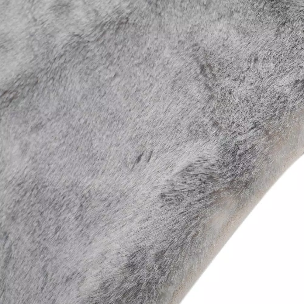 Noble House Toscana Timeless Grey Faux Fur Throw Blanket, 60 x 50 in.
