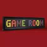 Crystal Art Gallery Game Room Framed LED Sign - Retro 8-Bit Arcade Style Wall Decor thumbnail 3