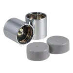 CURT 1.98" Bearing Protectors & Covers (2-Pack) - Chrome Wheel Bearing Dust Caps thumbnail 1