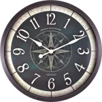 FirsTime 24 in. Compass Rose Wall Clock - Oil Rubbed Bronze Industrial Decor thumbnail 2