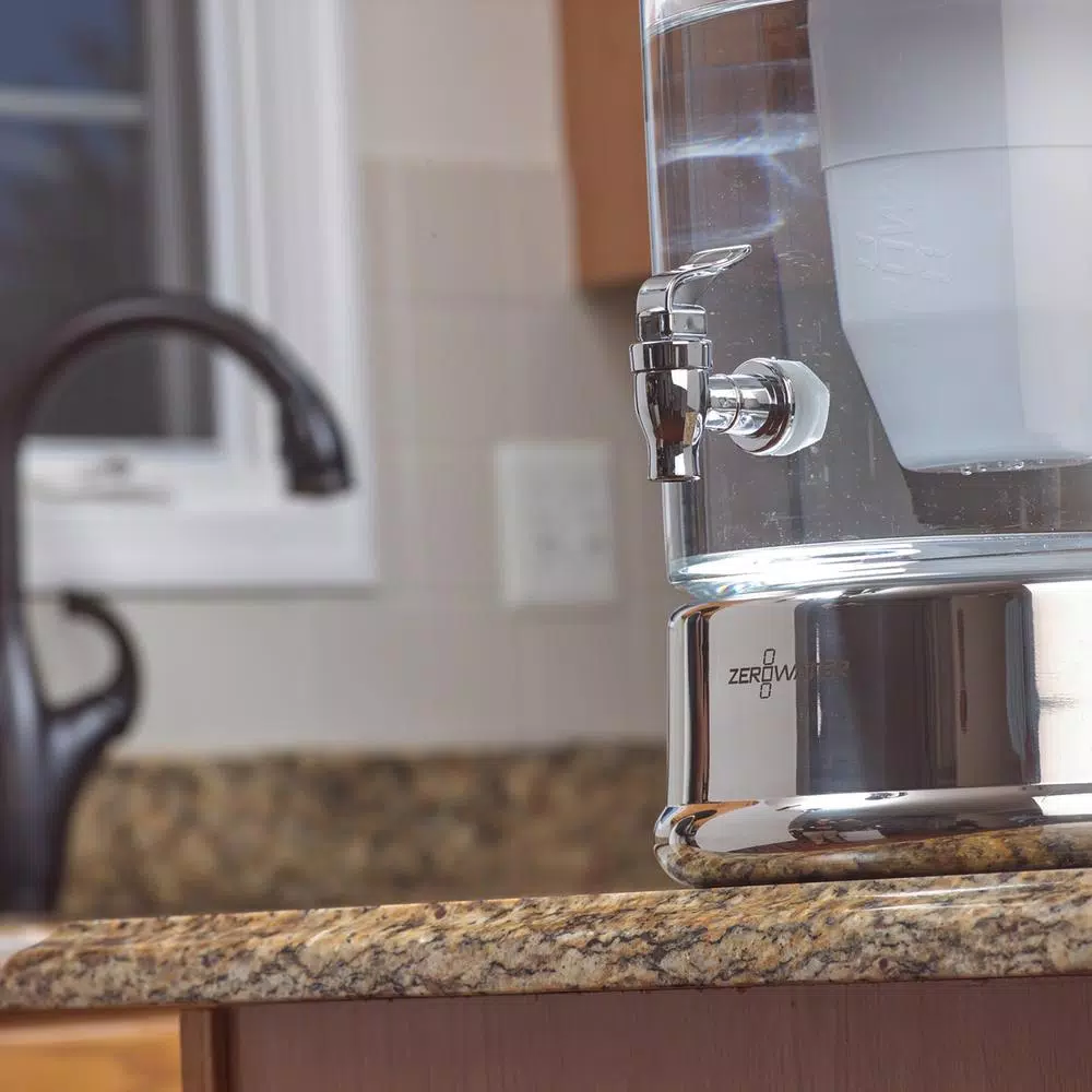 Zero Water ZeroWater 40-Cup Glass Water Filter Pitcher Carafe with Ready-Pour Technology, Clear