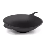 ExcelSteel Excel Steel 12 in. Cast Iron Wok, Black, Induction Compatible thumbnail 1