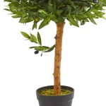 Nearly Natural 34 in. Artificial Olive Topiary Tree - UV Resistant Indoor/Outdoor Greenery thumbnail 3