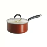 Tramontina Gourmet Ceramica Deluxe 3 Qt. Aluminum Ceramic Nonstick Sauce Pan with Glass Lid, Copper thumbnail 1
