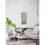 Unbranded Marmont Hill Green Heart Macrame Wall Tapestry - Hand Woven Cotton Wall Hanging thumbnail 4