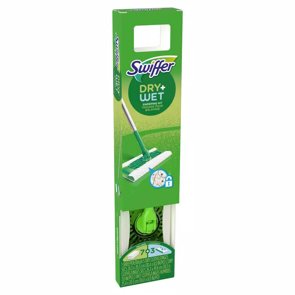 Swiffer Sweeper 2-in-1 Dry and Wet Mop Starter Kit with Microfiber Flat Mop Head