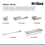 KRAUS Stelios Brushed Nickel Toilet Paper Holder, Solid Brass thumbnail 4