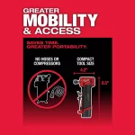 Milwaukee M12 FUEL 12V Brushless Right Angle Die Grinder Kit w/ (2) 2.0Ah Batteries thumbnail 4