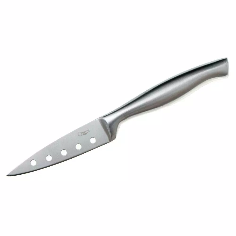 Ozeri 5-Piece Japanese Stainless Steel Knife Set with Built-in Sharpener and Wooden Case