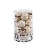 Flora Bunda 3 in. Mini Natural Metallic Skulls - 12-Piece Halloween Tabletop Decor Set thumbnail 1