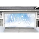 My Door Decor 7 ft. x 16 ft. Let It Snow Christmas Garage Door Banner Mural thumbnail 2
