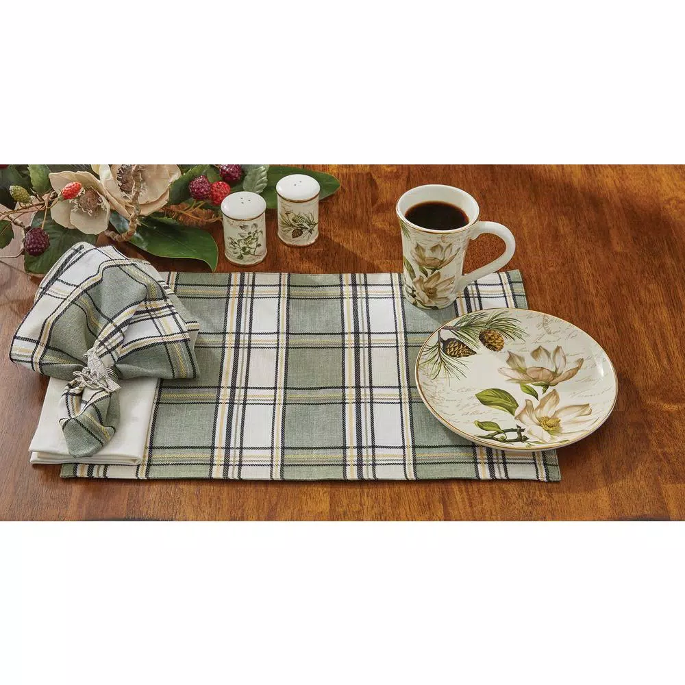 Park Designs Wintertime Multicolor Ceramic Salad Plate Set, Assorted Hydrangea and Magnolia Designs (Set of 4)
