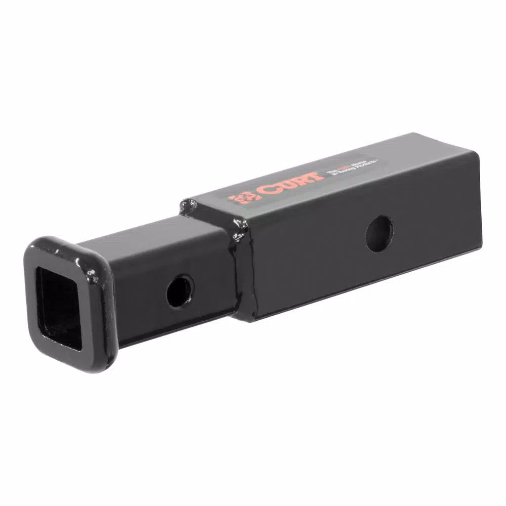 CURT Receiver Tube Adapter, 2" to 1-1/4" Shank, 4" Extension, 3,500 lbs. GTW