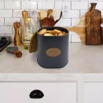 MegaChef 5-Piece Kitchen Canister Set with Bamboo Lids and Metal Construction thumbnail 9