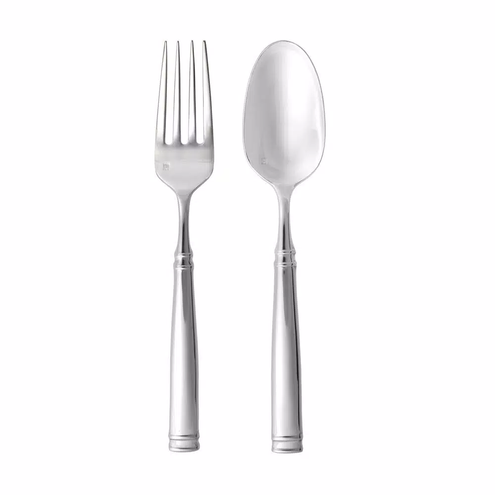 Fortessa SS Bistro 2-Piece Stainless Steel Serving Set, 18/10 Flatware